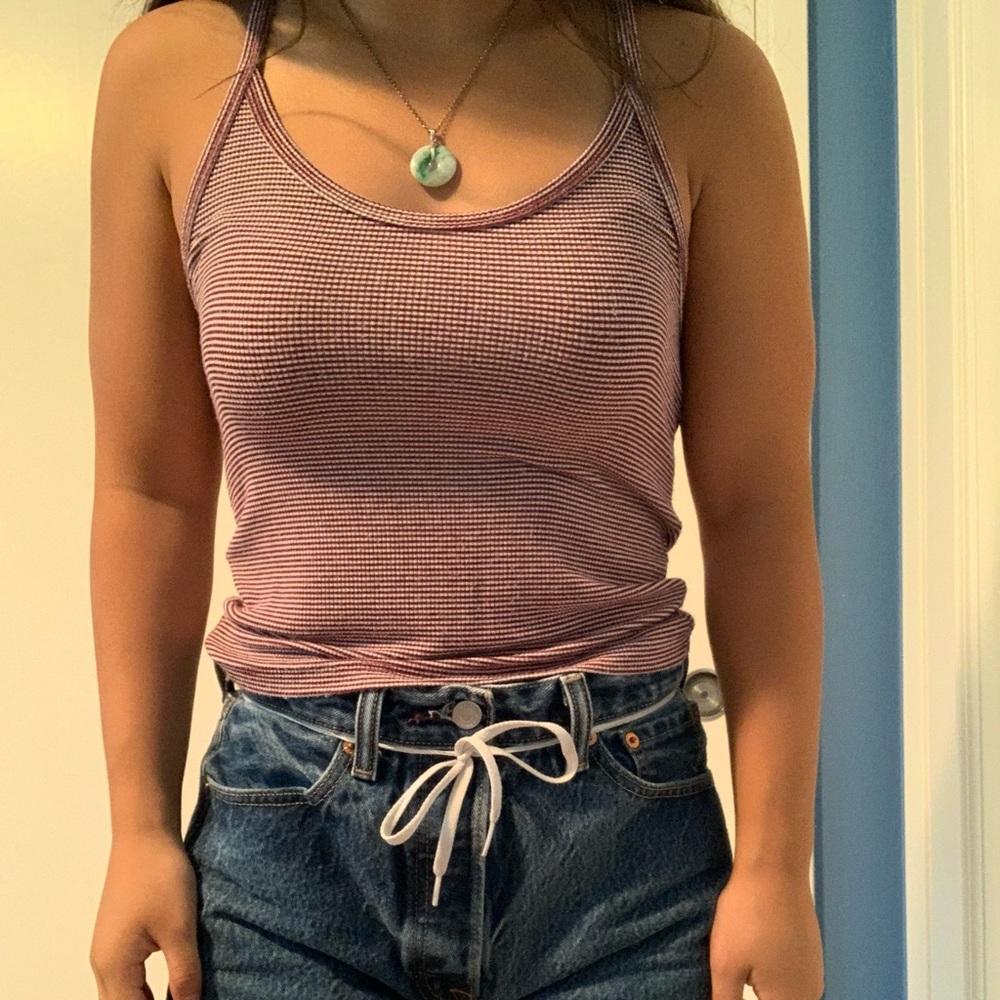 Red Stripped Tank Top